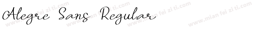 Alegre Sans Regular字体转换